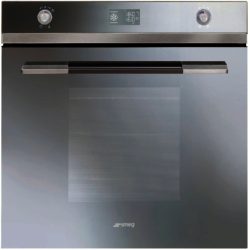 Smeg SFP125S-1 60cm Linea Pyrolytic Multifunction Maxi Plus Oven  in Silver Glass